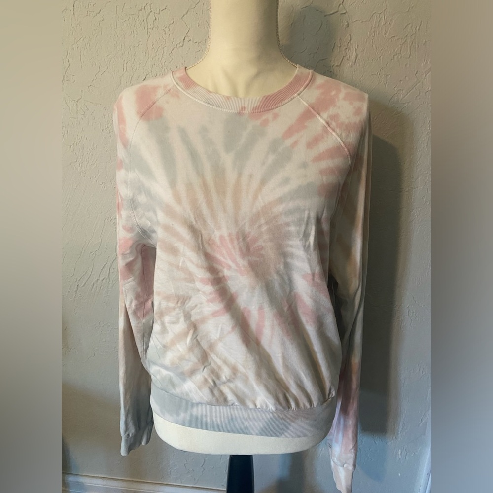 tie die thin sweatshirt